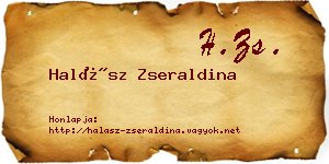 Halász Zseraldina névjegykártya